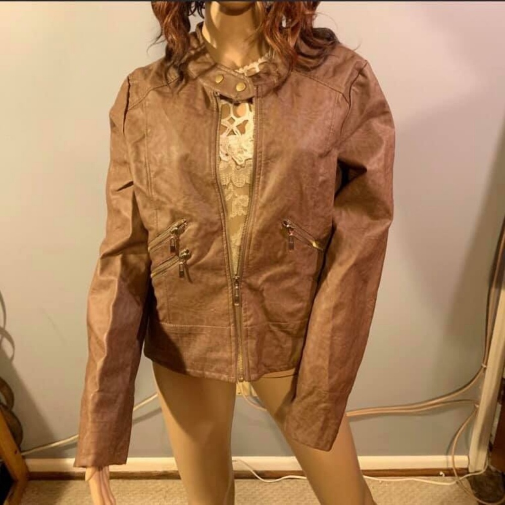 therapy Faux Leather Jacket, XL, Like new